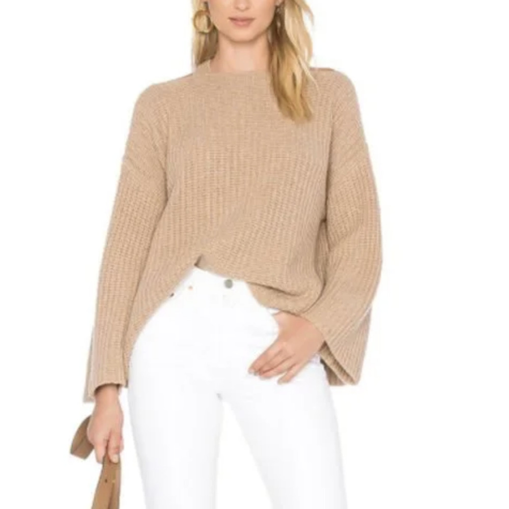Derek Lam 10 Crosby Camel Chunky Knit Sweater Size XS Cashmere Wool Blend $595